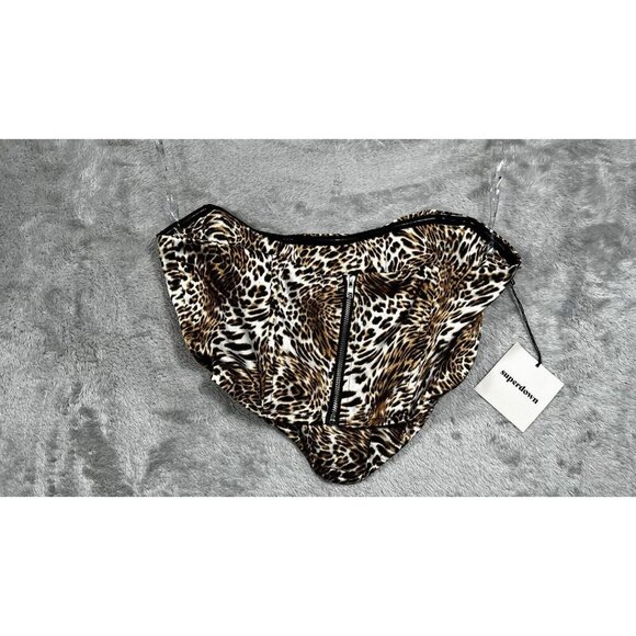 Superdown Loraine Bustier Top - Leopard Print (Size XS, New with Tags) - Picture 7 of 15
